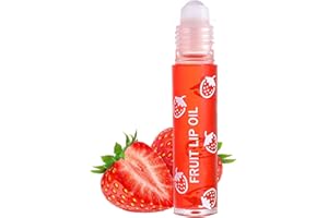 FELLFLYING Fruity Roll Lip Gloss, Huile à Lèvres Baume à Lèvres Brillants à Lèvres Fruits Transparente, Glossy Lip Gloss Set pour Soin des Lèvres Et Garde Les Lèvres Hydratées