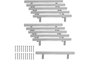 JZK 10 x Stainless Steel Kitchen Cupboard Door Handle 96mm Hole spacing, Brushed Steel T bar Handle for Wardrobe Door Kitchen Drawer Door Handles