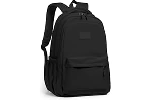 Lahrma Travel Backpack Womens, Lightweight 14 Inch Laptop Rucksack Bag for Men, Splash-proof & Casual Daypacks for School College Work (Black)
