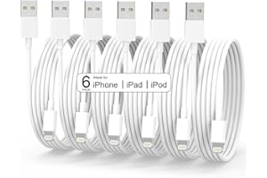 AYNGWRNB iPhone Charger Cable [MFi Certified] Lightning Cable 6Pack(3/3/6/6/6/10 FT) iPhone Charger Fast Charge Long USB to Lightning Cable for iPhone 14 13 12 11 Pro Max XR XS Mini 8 7 Plus iPad