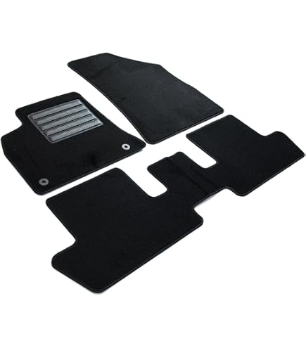 Teileplus24 Tappetini In Velluto Per Peugeot 3008 3 Hybrid 2024- – Set Da 4, Con Piastra Anti-calcio E Cuciture Blu