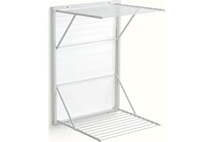 Arredamenti Italia Wäscheständer 603 Koral, Holz - abschließbar - 13 m ausziehbar - Weißes Finish, AR-It das Herz des Holzes