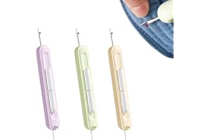 AONAYO 3 unidades 2 en 1 enhebrador de agujas y separador de costuras, ayuda para enhebrar agujas de coser, desenhebrador de costuras, enhebrador para agujas, enhebrador de agujas para coser a mano y