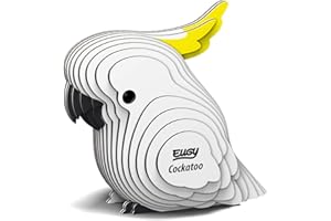 EUGY 028 Cacatúa. Eco-Friendly 3D Paper Puzzle