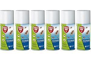 PEYCA Insecticida DESCARGA TOTAL 150ml - Protect Home. Eficaz contra insectos voladores y rastreros. Ideal para lugares de dificil acceso. Listo para usar. (6)