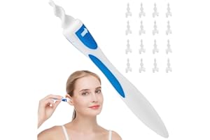 ‎EOPUOZS EOPUOZS Ohrenschmalz Entferner, 360°Spirale Silikon Ohrenreiniger, Sicheres Und Weiches Silikon Ohrenschmalz Mit 16 Waschbaren Ersatzköpfen, Ear Cleaner für Kinder und alle Familien