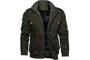 uxxnjfg Herren Jacke Winter Übergangsjacke Wärme Bomberjacke mit Kapuze Pilotenjacke mit Stehkragen Oversized Wintermantel Wärme Modern Outdoor Arbeits Winterparka