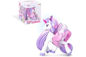 Galupy Rainbow Unicorn Collector Edition Fancy - Unicorno giocattolo da collezionare, statuette di unicorno con ali glitterate e cristalli Swarovski