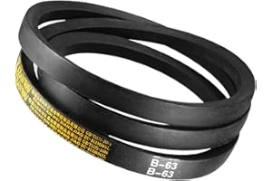 Kozelo Courroies Trapézoïdales B-63 - [Longueur Intérieure de 63" x Largeur de 17mm x Épaisseur de 11mm] Courroie d'Entraînement en Caoutchouc de Section B, Couleur Noire