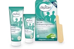 Intim Enthaarungscreme Männer Frauen depilan · extra sanfte Haarentfernung Intimbereich · 75ml+30ml Pflegecreme
