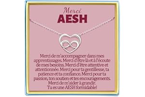 TEMULNEE Belle Fille Collier Maman Cadeau Soeur de Coeur Meilleure Amie Mamie Tata Niece Marraine Demande Filleule Cousine Copine ATSEM AESH Nounou Maitresse Institutrice Maternelle Bijou Idee Original Noel