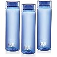 CELLO Plastic Unbreakable Water Bottle (1 Liter, Blue) - Set Of 3