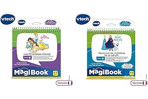 VTech - MagiBook - Les Princesses Disney - Les Mots enchantés & Livre MagiBook - La Reine des Neiges - Découvre Les mystères de la Nature, Livre éducatif