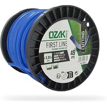 Bricoferr Nylonfaden Für Freischneider / Rasentrimmer - Quadratisch, 3,3 Mm Durchmesser, 50 M Rolle, Kawapower