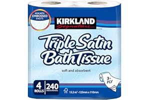 Kirkland Signature Lot de 40 rouleaux de papier toilette triple épaisseur satin