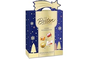 SWEET BUDDIES Le meilleur de Ferrero - Die Besten Calendrier de l'Avent 2025 - Grand coffret avec des spécialités pour Noël - Mon Chéri, Ferrero Küsschen, Rocher & Raffaello - étoile filante personnalisable - 251 g