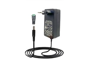 GIDEALED 24V 3A Adaptador Fuente alimentación,DC24 Volt 72W Fuente alimentación Transformador convertidor CA CC Entrada de 100-240V Salida de 5.5x2.1 mm Enchufe UE LED 24V Controlador LED Controlador