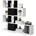 YOUNTHYE Scaffale A Cubi 12 Ripiani Nero – 125x123x27 Cm – Libreria Modulare Fai Da Te In PP E Acciaio Per Soggiorno E Camera