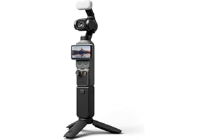 DJI Osmo Pocket 4 Creator Combo 3-Axis Gimbal Camera | 1″ CMOS & 4K/240fps, 2× Lossless Zoom, 107GB Built-in Storage, Mic 3 Transmitter, Fill Light, Osmo Mini Tripod