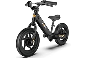Ybike Bicicletta Elettrica di Bilanciamento per Bambini 3-5 Anni, 12 Pollici bici senza pedali, Design Sicuro e Leggero, Bici Elettrica con Sedile Regolabile, Ideale per Apprendimento Equilibrio