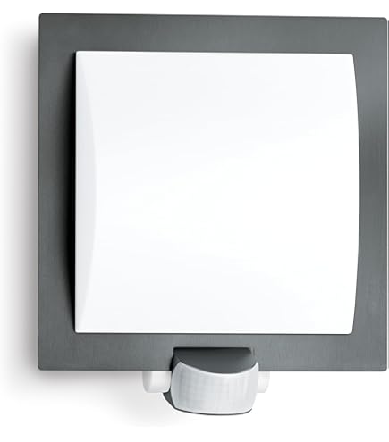 Plafonnier Extérieur à LED Avec Capteur Steinel IP44 DL Vario Quattro Argent 10 W 1000 Lm 3000 K Blanc Chaud 310x310 Mm