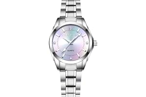 aswan watch Orologio Analogico al Quarzo Donna con Cinturino in Acciaio Inossidabile,Orologio da Donna Classico ed Elegante con Quadrante Decorato con Diamanti,Lancette Luminescenti,Cassa da 29.5MM