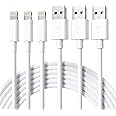 IPhone Charging Cable Cord Lightning Cables, Original Upgraded [3Pack 1M ] Apple MFi Certified USB A Charging Cable for iPhone 14/13/12/11 Pro Mini SE XS Max X XR 8 7 6s Plus - White