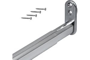 Gedotec Asta appendiabiti 40-60 cm argento cromato lucido | OVAL-TELEMAGIC | 1 set di aste telescopiche estensibili 400-600 mm | acciaio 22 x 15 mm | asta telescopica flessibile per guardaroba