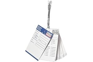 AUTOPREMIUMTEILE Premium Ölwechselanhänger mit Draht Ölanhänger Öl Service Anhänger Öl Schilder Ölwechselzettel Ölwechselkarten Ölzettel Inspektionsanhänger KFZ Service Anhänger (Liqui Moly, 250 Stück)