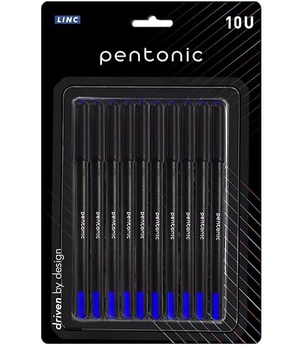 Pentonic Gelschreiber-Minen – 0,6 Mm, Blaue Tinte, 10 Stück, Federleichtes Schreibgefühl
