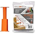 Space-Plug Adjustable Spacer Fixings (XL size for 45-80mm gaps), 25 Pack of Original Orange Spacers, Professional & DIY use for kitchen, bedroom, bathroom & furniture installations