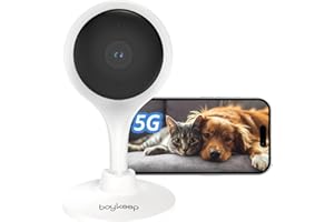 BoyKeep 2K Indoor Security Camera 5G/2.4GHz Wi-Fi Cameras for Baby/Elder/Dog/Pet Camera, 2-Way Audio Baby Monitor, Night Vision, Cloud & SD Card Storage, K10