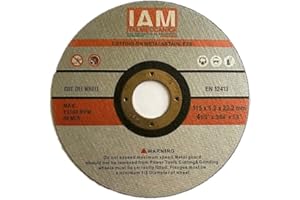 IAM- Dischi abrasivi da taglio | Mole abrasive da Taglio in Metallo e Acciaio Inossidabile | 115x1,2x 22 | 125x1,2x22 | per Smerigliatrici da Taglio o Angolare (115x1,2 25 Pezzi)