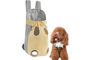 GOMICE Mochila Porta Mascotas,Mochila Porta Perros, Portador de Pecho para Gatos Legs out, Mochila para Cachorros Head-out, transportador Delantero y Trasero para Perros pequeños y Gatos, Senderismo,