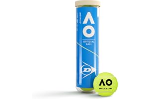 Dunlop tennisbollar Australian Open | Officiell boll | ITF-godkänd | Grand slam kvalitet | Premium gummikärna | Vävfilt | gräsmatta