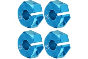 Dilwe Rad-Sechskant-Adapter, 12mm Universal-Rad-Sechskant-Adapter für HSP 1/10 RC Auto (5 mm / 0,197 Zoll - Blau)