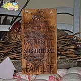 Olivenholzschild - WIR eine tolle Familie -