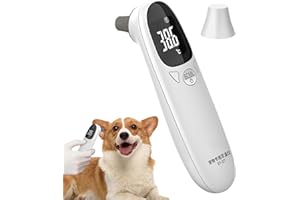 POMBERI Digital Pet Thermometer For Animal Owners Of Dogs, Pet Ear Thermometer For Dogs, Cats, And Livestock, Accurate Fever Detection Device For Pet, Pet Supplies, High-Precision, Double-Mode Design