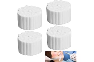 DEFRESIT 200pcs Nasal Plugs Cotton Rolls,Dental Cotton Gauge Rolls,Safety First Aid Group Nasal Plugs, Highly Absorbent Cotton Rolls Nosebleed Accessories Natural Cotton Nasal Plug (White)
