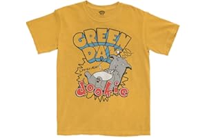 ROCK OFF OFFICIALLY LICENSED PRODUCTS Green Day T Shirt Dookie Longview Band Logo Nouveau Officiel Unisex Orange