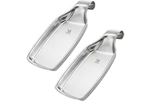 MSY BIGSUNNY Set of 2 Spoon Rests for Kitchen, Durable Brushed Stainless Steel 304, Oversized