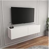 Egecan Mobilya Beyaz 100 Cm Tv &Uuml;nitesi Tv Sehpası Duvar Rafı Kitaplık