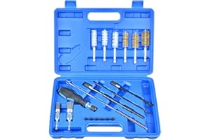 ZOOMTOOLS 19 pcs Nettoyage de Siege injecteur et de l'arbre de l'injecteur kit de Nettoyage d'injecteur, Elimine Facilement la Rouille et Les résidus de Combustion