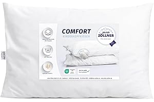 Julius Zöllner® Comfort Cojín 40 x 60 cm, Almohada Infantil para un sueño Saludable, Lavable a 60 °C y Certificado Öko-Tex Standard 100, Fabricado en Alemania
