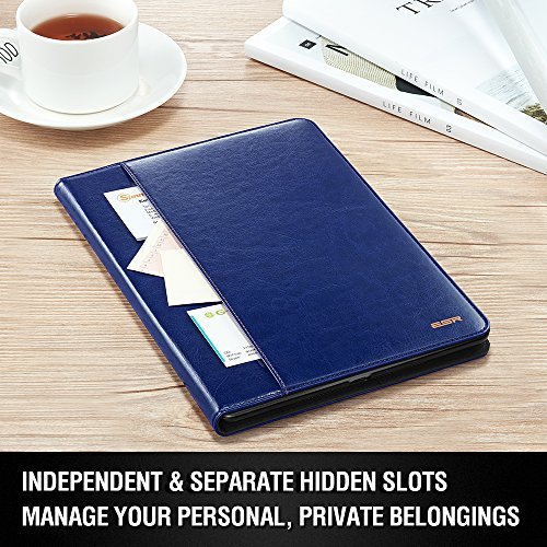 iPad Air 2 Hülle, ESR® Intelligent Bildserie Unternehmen Stil PU Ledertasche mit Auto aufwachen / Schlaf Funktion Schutzhülle für iPad Air 2 / iPad 6 (Blau) - 5