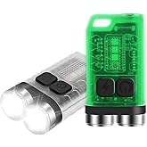 BORUIT Mini G&uuml;&ccedil;l&uuml; Anahtarlık El Feneri USB-C Şarj Edilebilir EDC El Feneri Beyaz Kırmızı UV Mavi Işık, S&uuml;per Parlak 900LM 12 