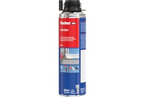 Fischer PU- och pistolrengöring PUR 500, hög rengöringseffekt, 500 ml | Tar bort färskt PU-skum, NBS-adapter för alla system, separat sprayhuvud, löser upp oljor, fett och smörjmedel