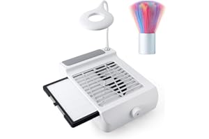 ‎I.B.N Nail Dust Extractor with Filter, Professional Dust Extraction for Nails, Nail Salon, Nail Vacuum Cleaner, Nail Design, Manicure (White)