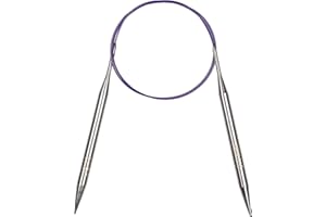 MPEIPILA Ferri Circolari da Magliai 9mm 100 cm,Ferri Circolari Lunghi con Filo di Acciaio, Ferri da Maglia Circolari, 1 Pezzo, Ago da Maglia Circolare Metallo, Ferri da Maglia Leggeri