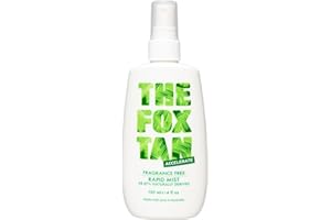 The Fox Tan - Fragrance Free Rapid Tanning Mist - accélérateur de bronzage sans parfum ni agent autobronzant, spray bronzant visage et corps, pour soleil et solarium, 120 ml